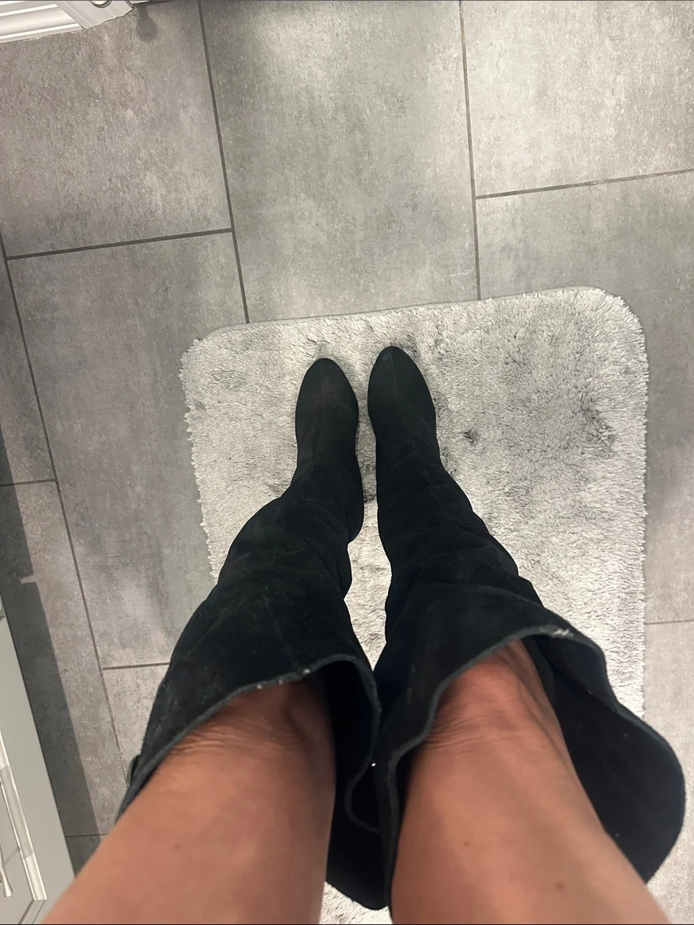 Kelsi Dagger Black Over-the-Knee Suede Boots